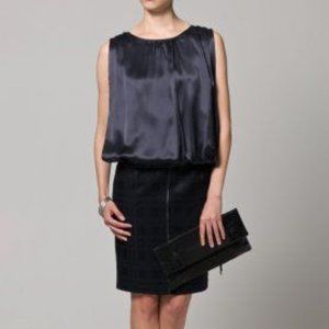 Escada Sport Ink Black Deena Silk-Overlay Dress